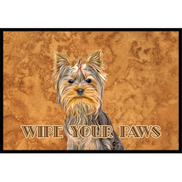 Carolines Treasures Carolines Treasures KJ1219MAT Yorkie And Yorkshire Terrier Wipe your Paws Indoor or Outdoor Mat KJ1219MAT - main